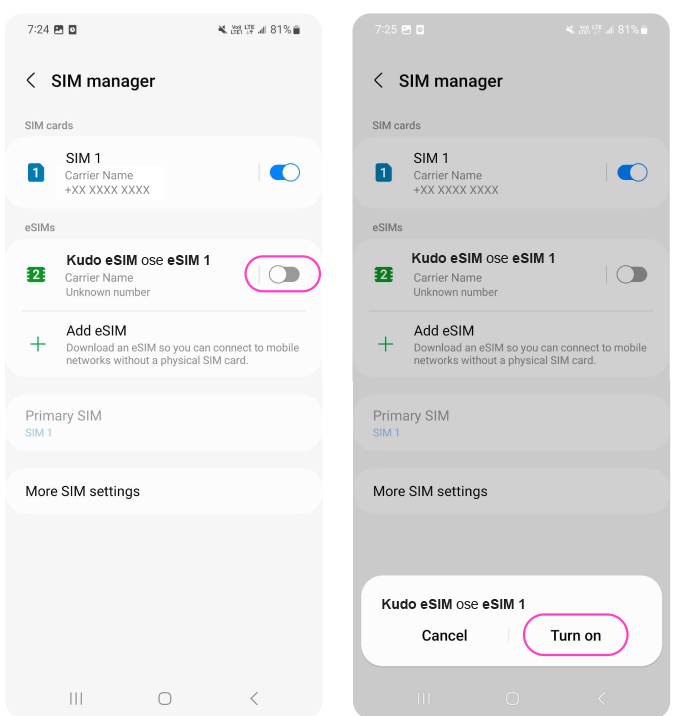 Si ta aktivizoni pakon tuaj të internetit në Samsung/Android