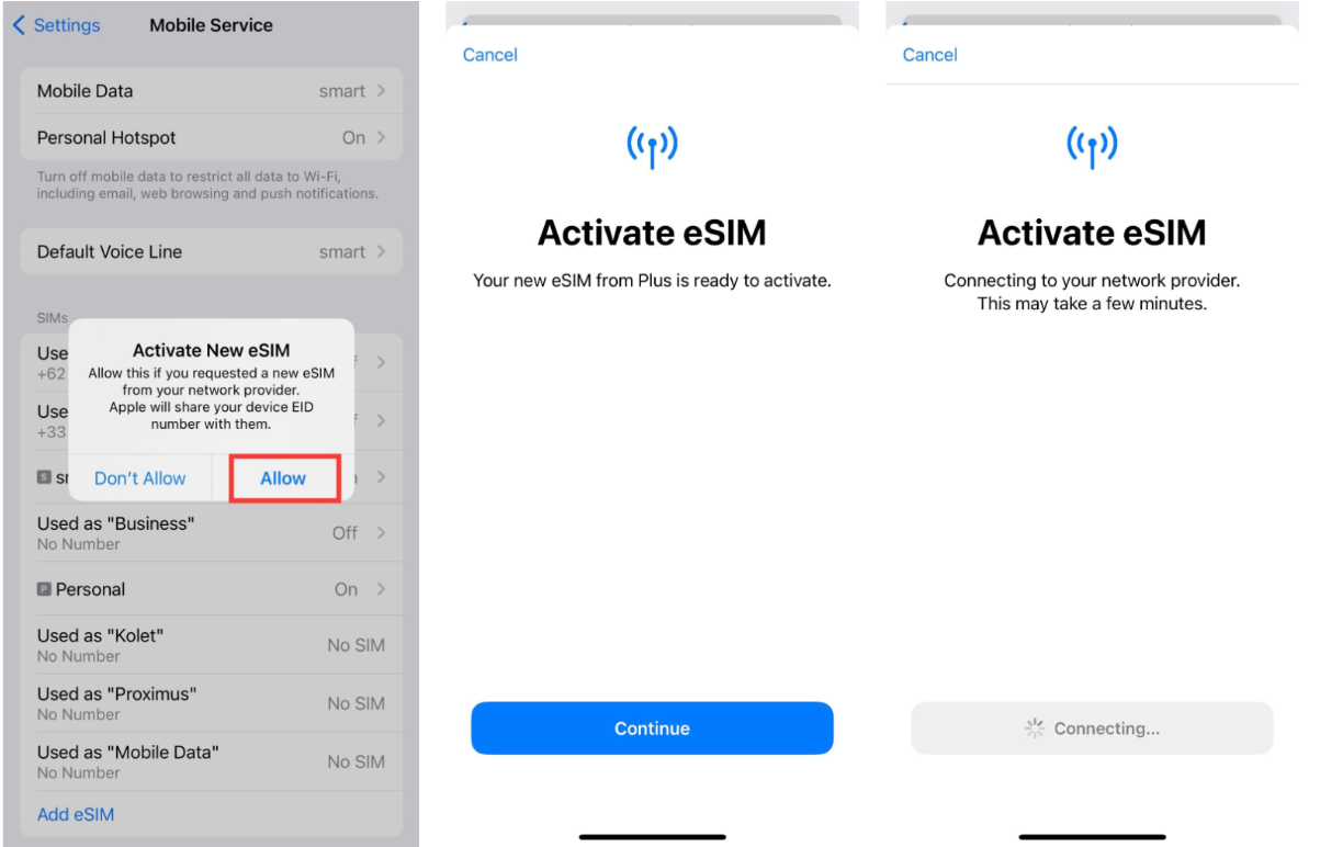 Si të instaloni automatikisht eSIM-in në iPhone