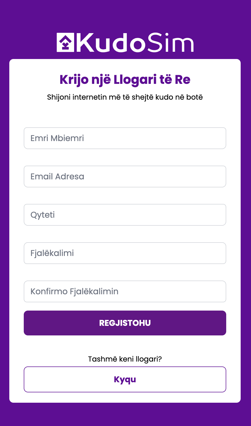 regjistrohu ne kudo esim kosova