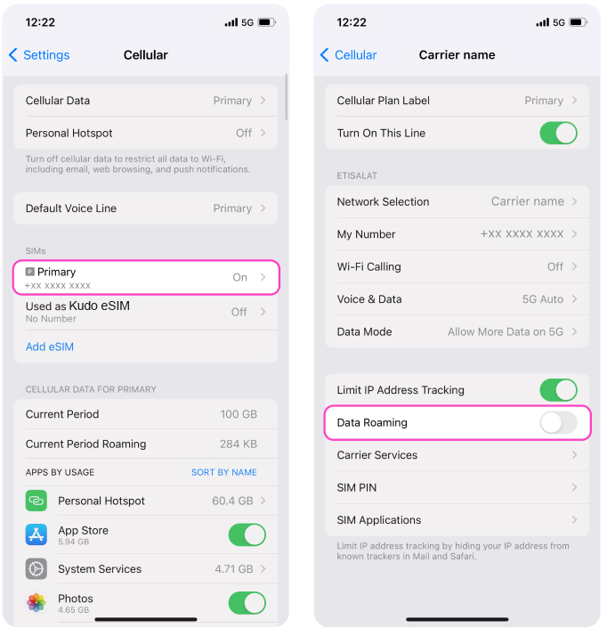 Si ta aktivizoni pakon tuaj të internetit në iPhone