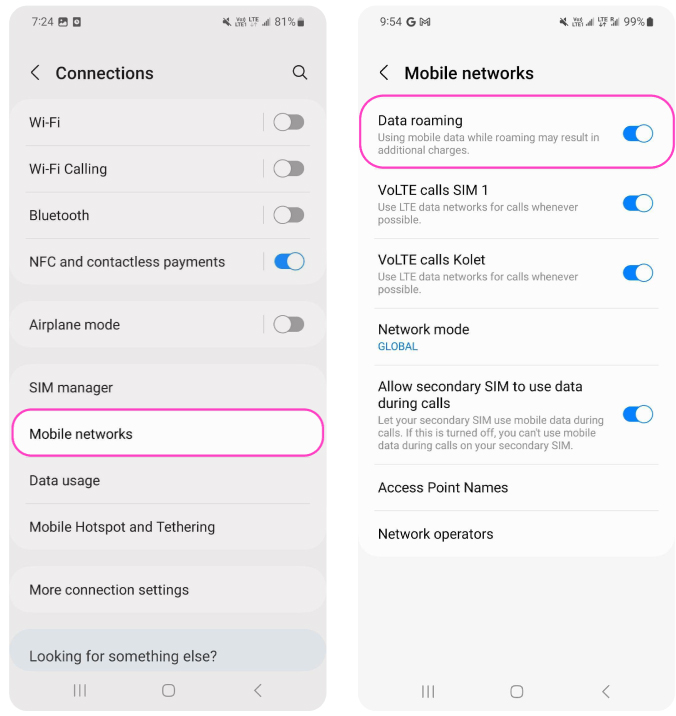 Si ta aktivizoni pakon tuaj të internetit në Samsung/Android